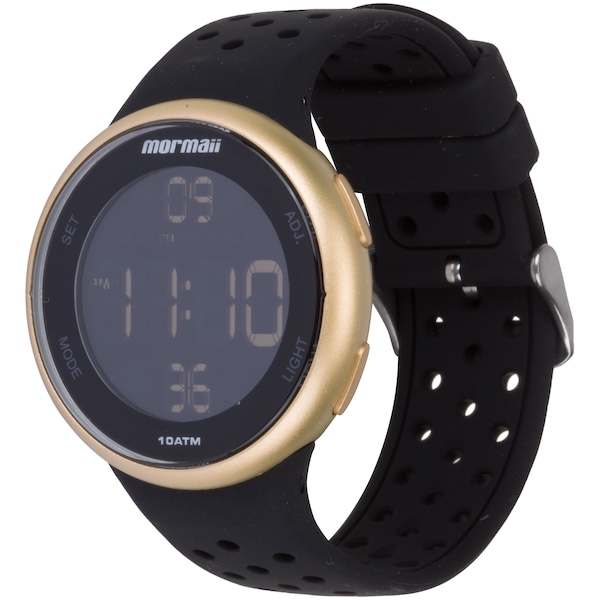 Vista 2 Relógio Digital Mormaii MO7700A - Unissex PRETO/OURO Mormaii PRETO/OURO