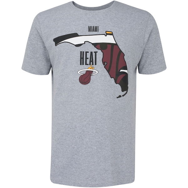 Camiseta NBA Manga Curta Estampada N565A - Masculina | Cor: CINZA MESCLA | Tamanho: M