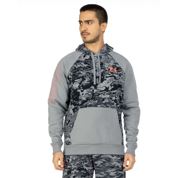 Blusão Under Armour Masculino com Capuz Rival Fleece Camo