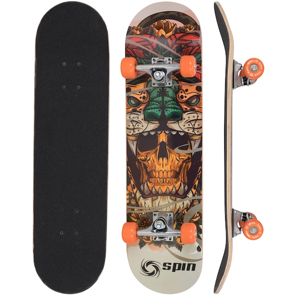 Vista 2 Skate Spin Street 78,5 x 20 cm LARANJA/BRANCO Spin LARANJA/BRANCO