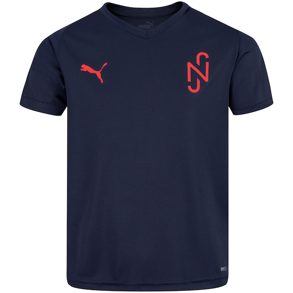 Camiseta do Neymar Jr Puma Manga Curta Teamliga Jersey - Junior | Cor: AZUL ESC/VERMELHO | Tamanho: 6