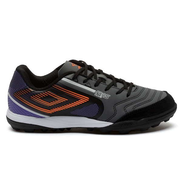 Chuteira Society Umbro Pro 5 Bump Club - Adulto | Cor: CINZA/PRETO | Tamanho: 37