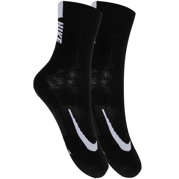 Kit de Meias Nike Multiplier Crew - 2 Pares - 34 a 38