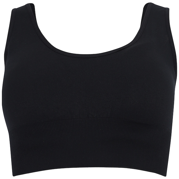 Top Fitness com Bojo Oxer Baixa Sustentação sem Costura Yoga - Adulto | Cor: PRETO | Tamanho: M