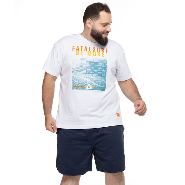 Camiseta Plus Size Fatal Estampada 26524 - Masculina