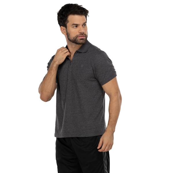 Camisa Polo Oxer Manga Curta Ziper - Masculina