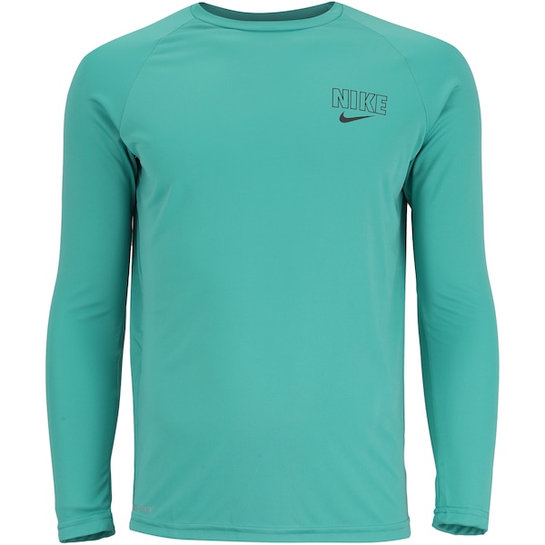 Camiseta Nike Manga Longa com Proteção Solar Block Logo - Masculina