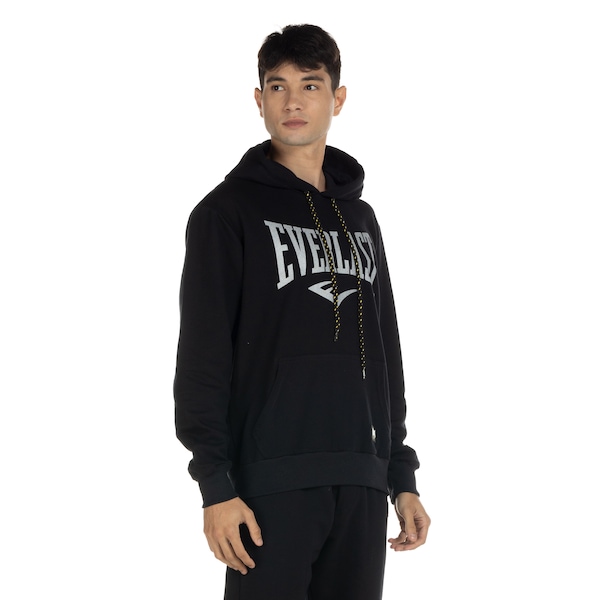 Blusa de Moletom Everlast Masculina com Capuz Canguru