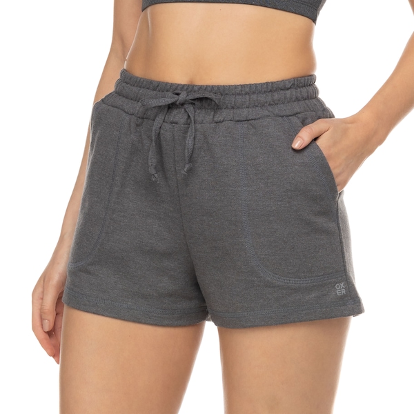 Short de Moletom Bolso Externo Feminino Oxer Marley