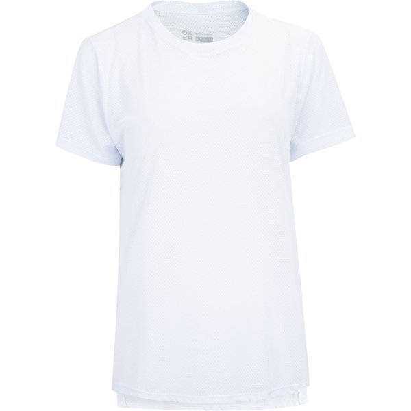 Camiseta Respirável Cava Tradicional Oxer Manga Curta com Abertura Lateral - Feminina | Cor: BRANCO | Tamanho: P