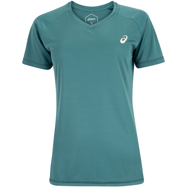 Camiseta ASICS Manga Curta Basic Logo Feminina