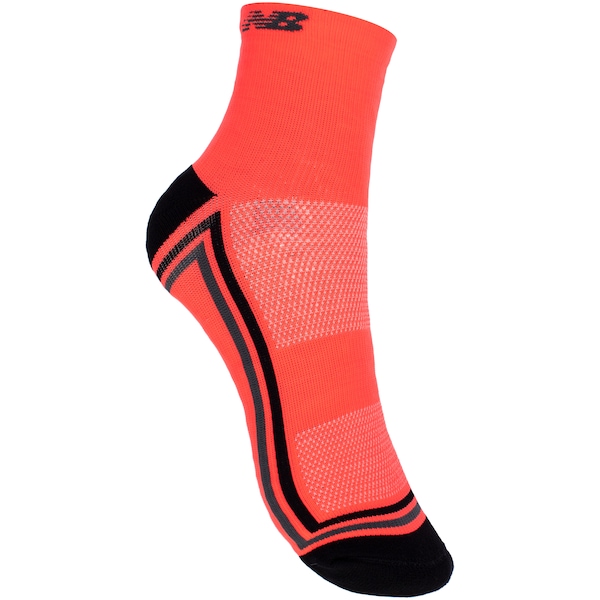 Meia New Balance Cano Curto Performance - Adulto | Cor: LARANJA/PRETO | Tamanho: 39-42