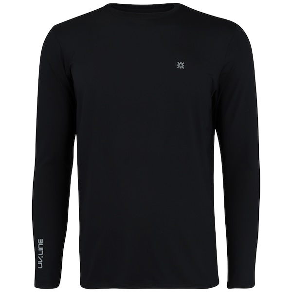 Camiseta Uv Line Manga Longa com Proteção Solar Slim Pro - Masculina | Cor: PRETO | Tamanho: G