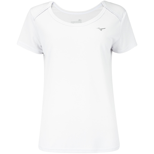 Camiseta Mizuno Manga Curta Soul Fit - Feminina | Cor: BRANCO/CINZA CLARO | Tamanho: G