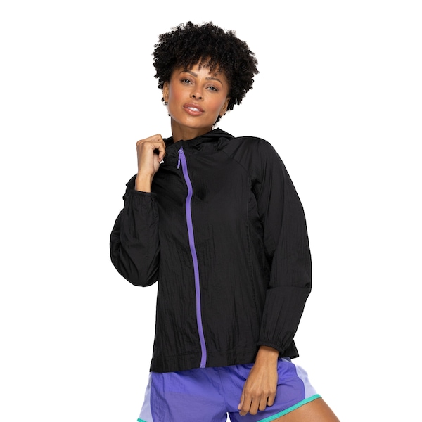 Jaqueta Corta-Vento Feminina Oxer com Capuz Run Faster Packable