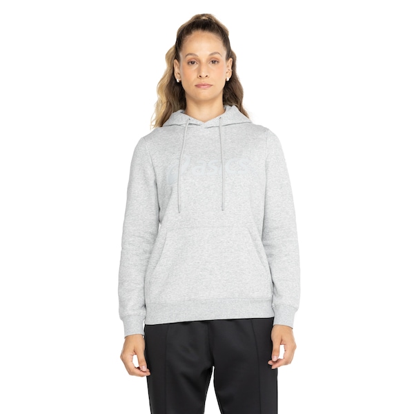 Blusa de Moletom Feminina ASICS com Capuz Canguru e Fleece