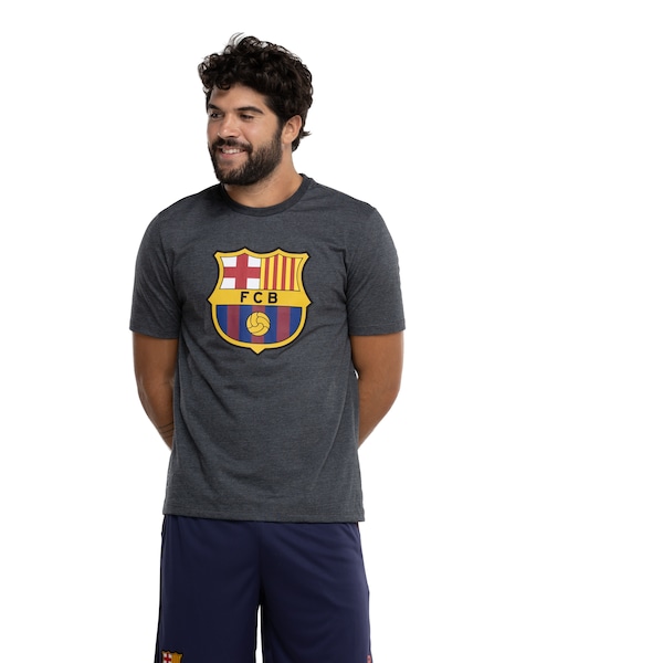 Camiseta do Barcelona Masculina Casual Brasão