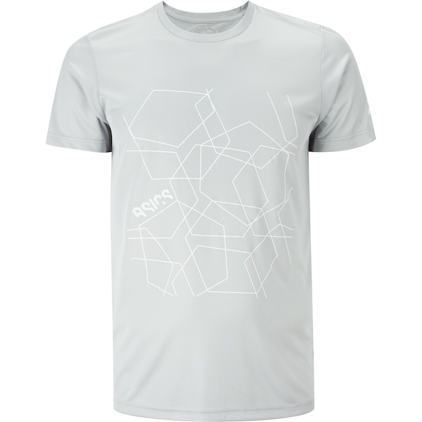 Camiseta Masculina ASICS Manga Curta Hexagono Anti Odor Cava Tradicional