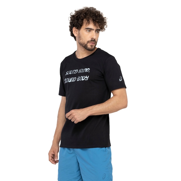 Camiseta Masculina ASICS Manga Curta Malha Dry