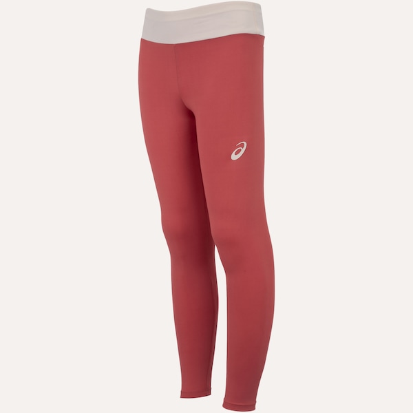 Calça Legging Infantil ASICS Contrastante | Cor: ROSA/ROSA CLA | Tamanho: 10