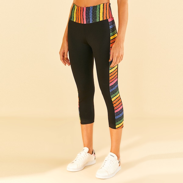 Calça Legging Feminina Farm Capri Voo Colorido