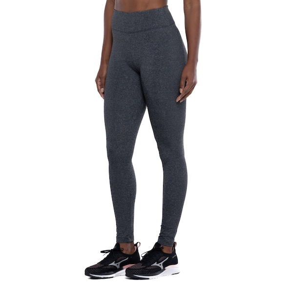 Vista 2 Calça Legging Feminina Oxer Campeão Slim Cós Baixo édia Compressão CINZA MESCLA Oxer CINZA MESCLA