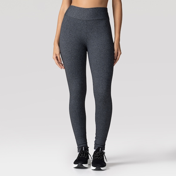 Calça Legging Feminina Oxer Campeão Slim Cós Baixo Média Compressão | Cor: CINZA MESCLA | Tamanho: GG
