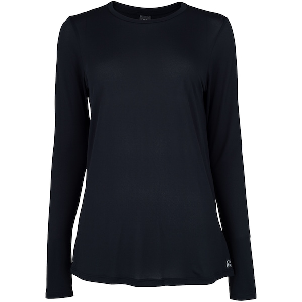 Vista 2 Camiseta Manga Longa Feminina Oxer Crepinho Jogging PRETO Oxer PRETO