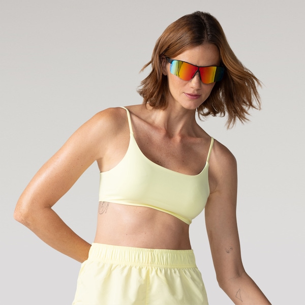 Top Fitness sem Bojo Oxer Baixa Sustentação Reversível Bicolor