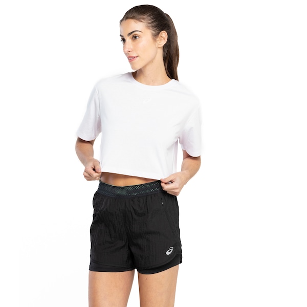 Blusa Cropped Feminina ASICS Malha