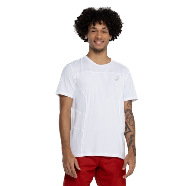 Camiseta Masculina ASICS Manga Curta Racket Recortada