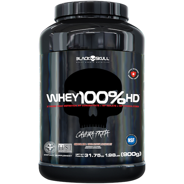 Whey Protein Black Skull Chocolate Whey 100% HD - 900g