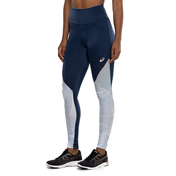 Vista 2 Calça Legging Feminina ASICS Blue Sumi AZUL ESC/AZUL CLA ASICS AZUL ESC/AZUL CLA