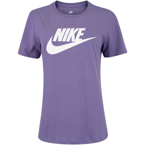 Camiseta Feminina Nike Manga Curta Sportswear Essential Icon | Cor: ROXO | Tamanho: G