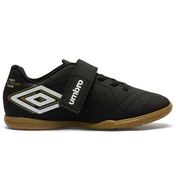 Chuteira Futsal Infantil Umbro Neo Striker | Cor: PRETO/BRANCO | Tamanho: 24