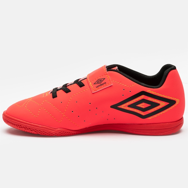 Vista 3 Chuteira Futsal Umbro Neo Striker - Infantil CORAL/PRETO Umbro CORAL/PRETO