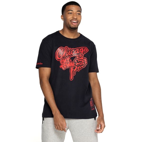 Camiseta Chicago Bulls Masculina Mitcheel & Ness Manga Curta Mt323