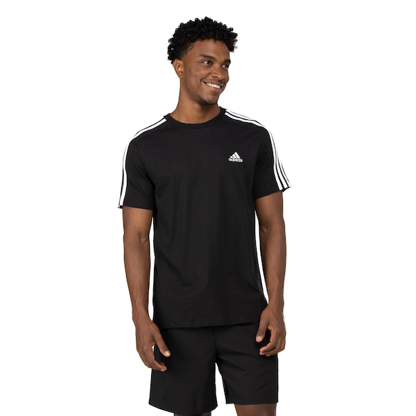 Camiseta Masculina adidas Manga Curta 3 Listras