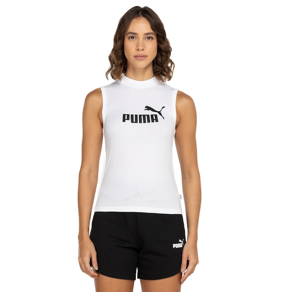 Camiseta Regata Feminina Puma Slim Logo ESS