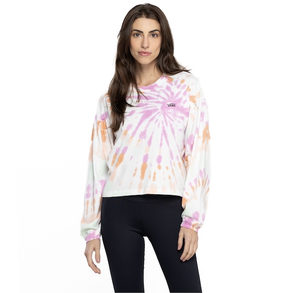 Camiseta Manga Longa Feminina Vans Gecko Resort Wash Ls