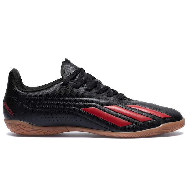 Vista 2 Chuteira Futsal adidas Deportivo II - Infantil PRETO/VERMELHO Adidas PRETO/VERMELHO