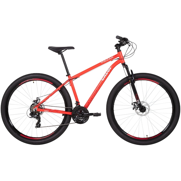 Bicicleta Caloi Vulcan - Aro 29 - Freio a Disco Mecânico - Câmbio Traseiro Shimano - 21 Marchas | Cor: VERMELHO | Tamanho: 17