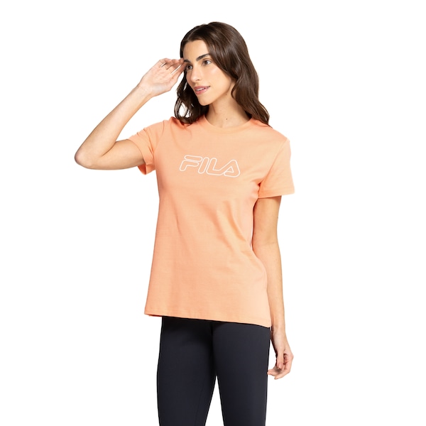 Camiseta Feminina Fila Manga Curta Basic Outline