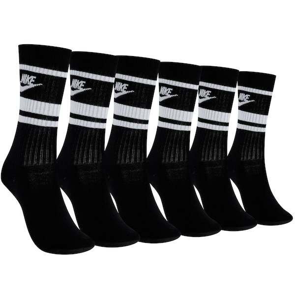 Kit de Meias Cano Alto Nike Essential Crew 3 Pares Adulto