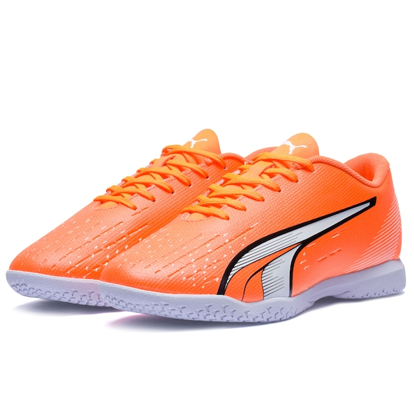 Vista 3 Chuteira Futsal Puma Ultra Play It BDP - Adulto LARANJA/BRANCO Puma LARANJA/BRANCO