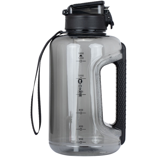 Vista 3 Garrafa Oxer Botijão com Alça e Canudo - 1,6 Litro PRETO Oxer PRETO