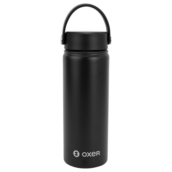 Vista 2 Garrafa Oxer de Alumínio com Alça 600 ml PRETO Oxer PRETO