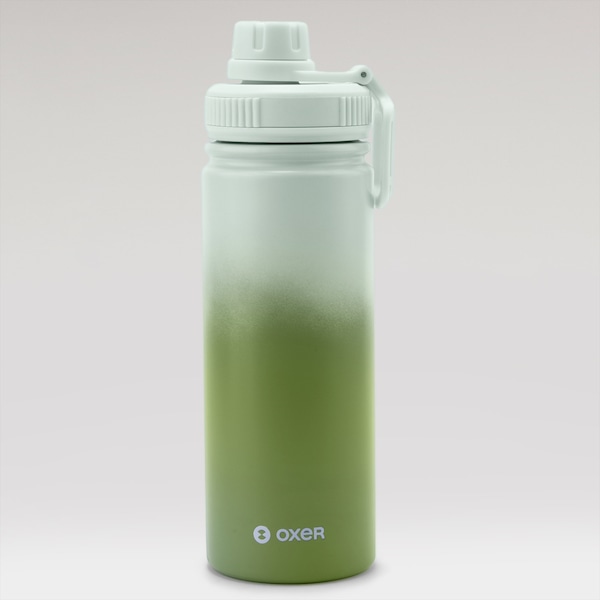Garrafa Oxer Degradê Aço Inoxidável - 500ml | Cor: VERDE CLARO | Tamanho: único