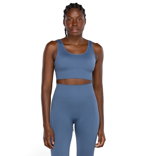 Top Fitness com Bojo Removível Oxer Sem Costura Baixa Sustentação - Adulto