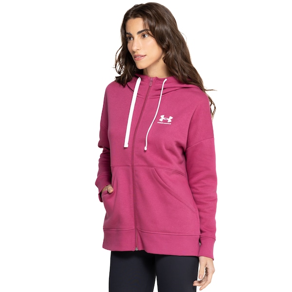 Jaqueta de Moletom Feminino Under Armour com Capuz Rival Fleece